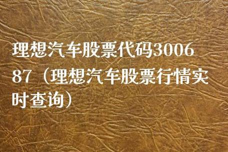 理想汽车股票-理想汽车股票代码300687