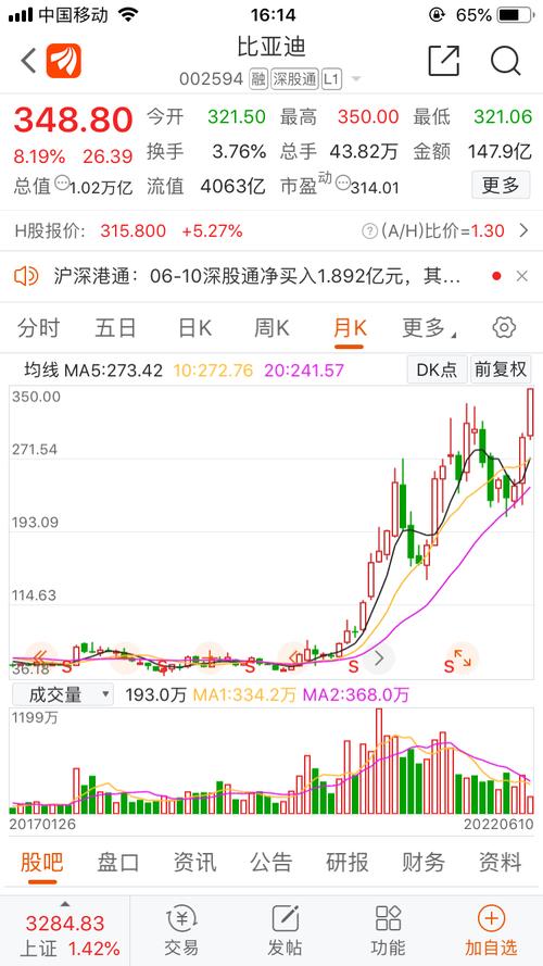 比亚迪 股票-比亚迪股票行情今日股价