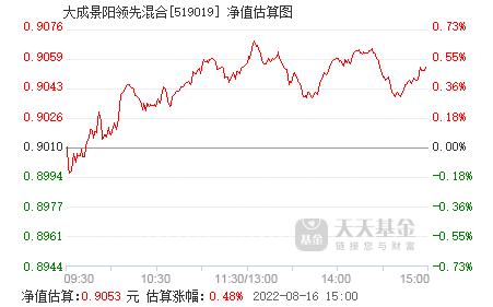 大成景阳-大成景阳基金今日净值 519019