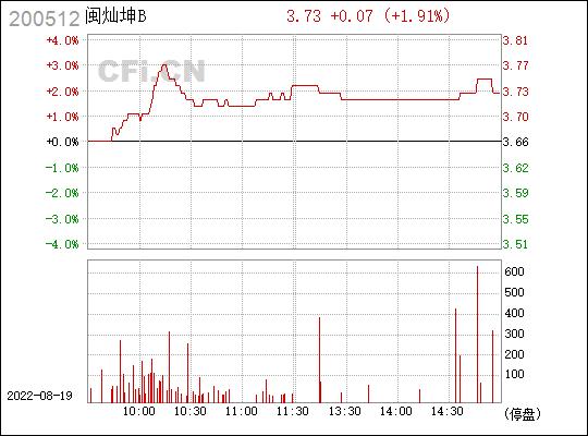 闽灿坤b-闽灿坤b股票今天
